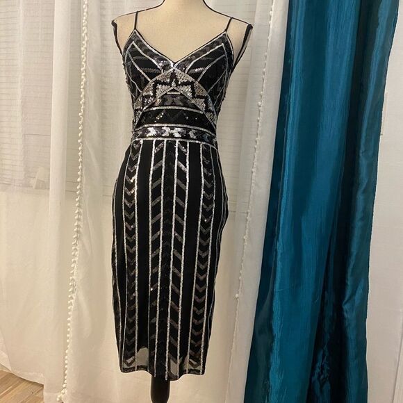 Express sequinned dress, XS - Picture 1 of 10